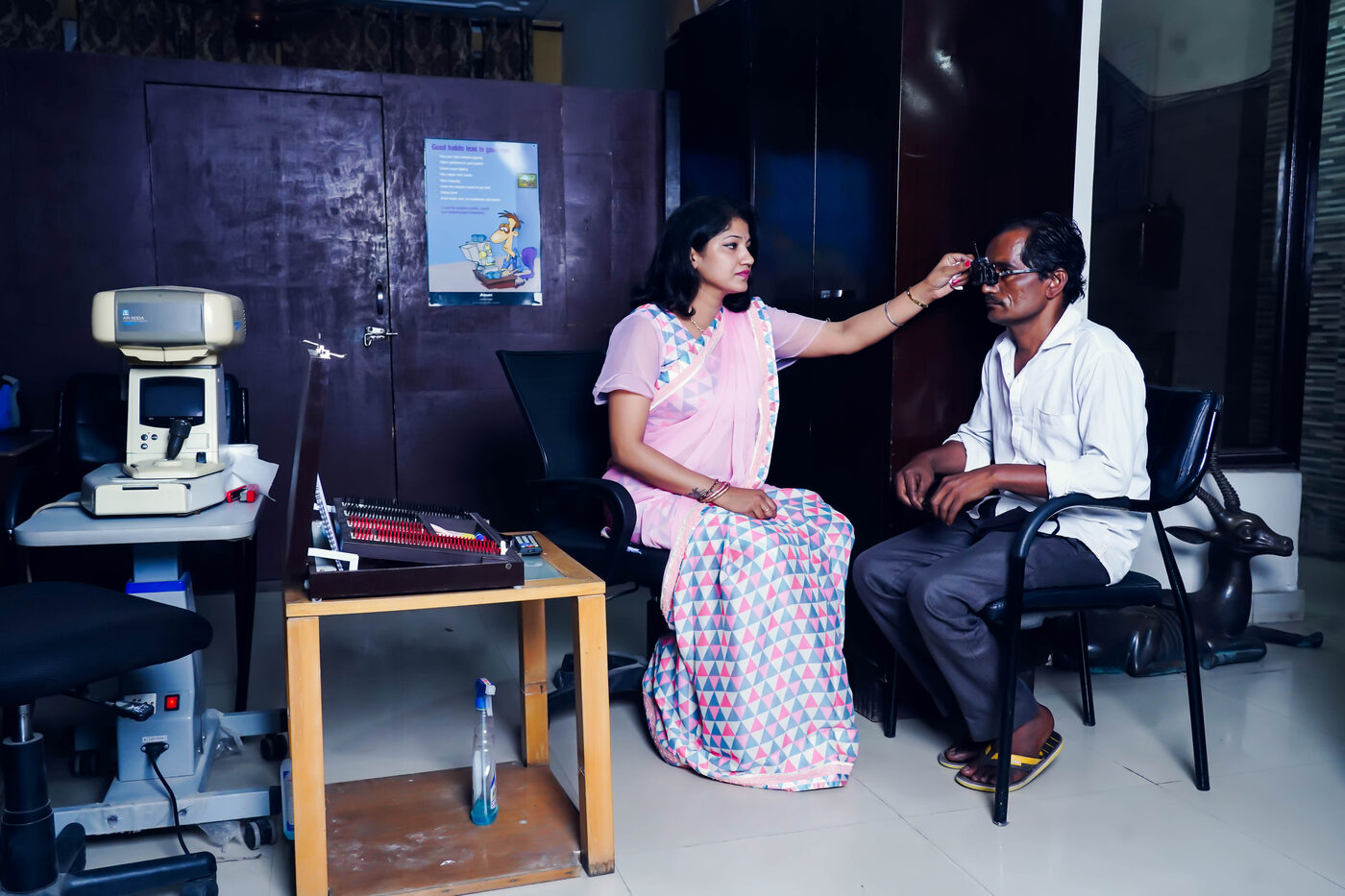 Optometry and refraction area